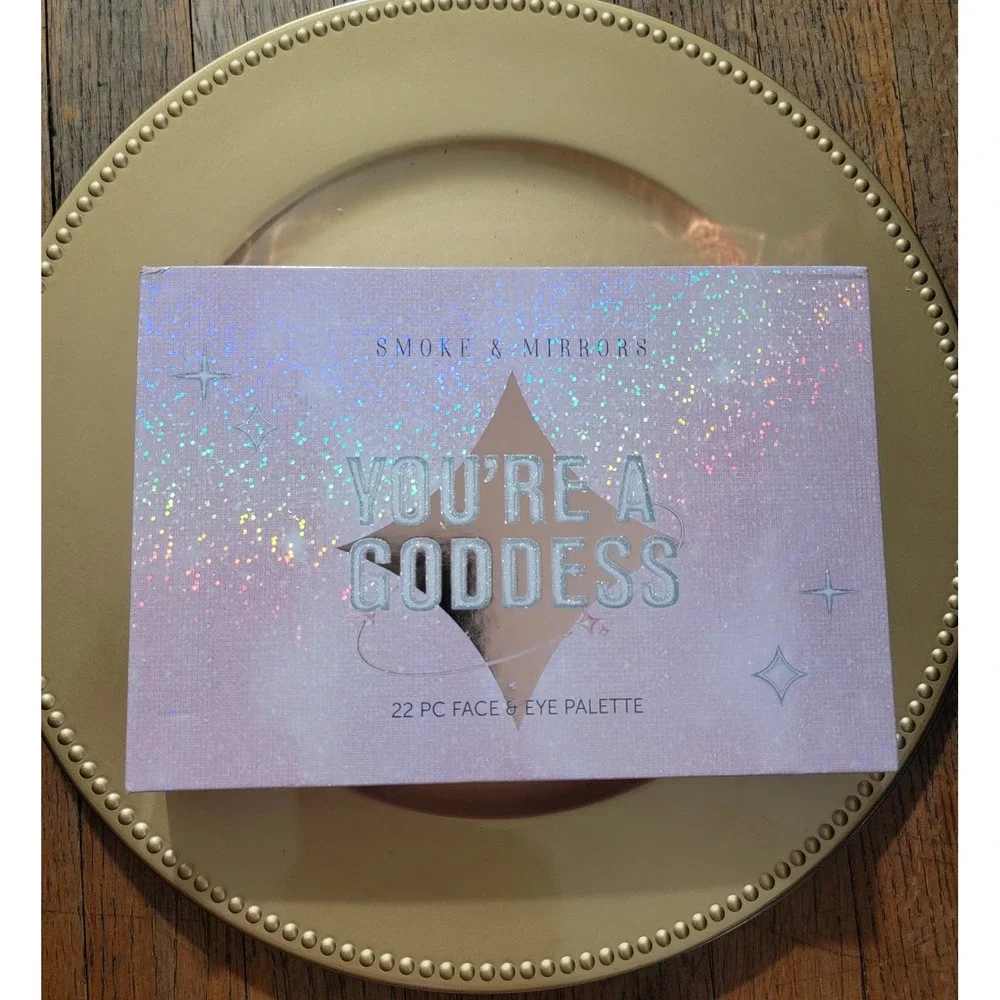 Smoke & Mirrors You're A Goddess 22 PC Face & Eye Palette Holographic Pink